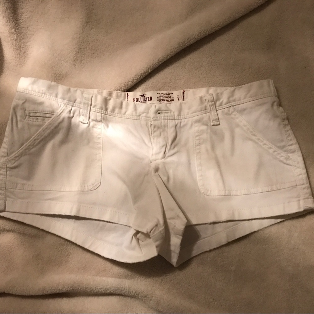 Hollister white shorts